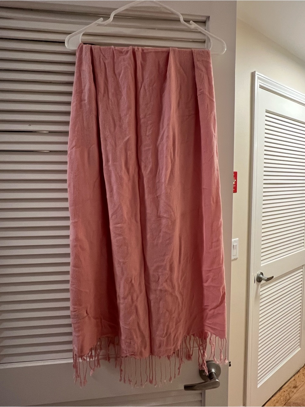 Women's Pink Fringe Scarf